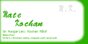 mate kochan business card